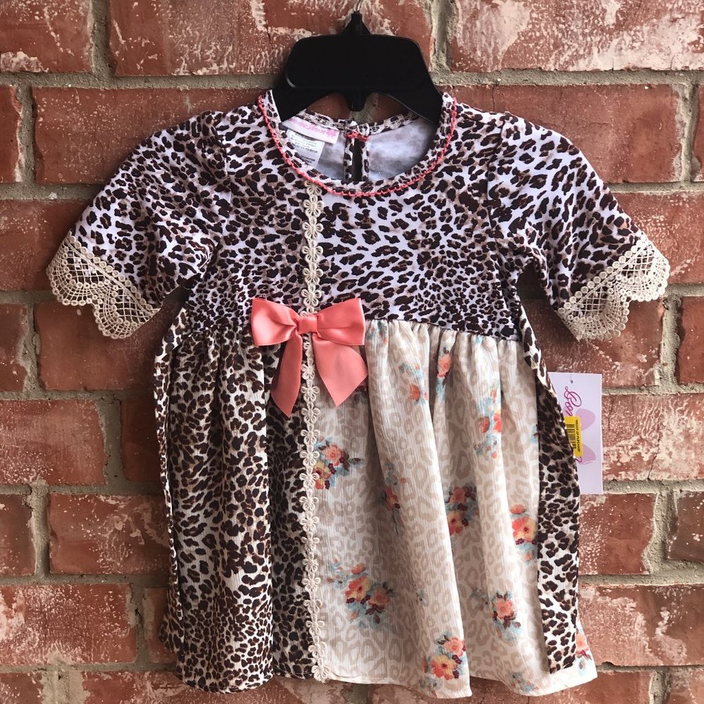 Bonnie Jean Size 2T Leopard Print Dress NWT
